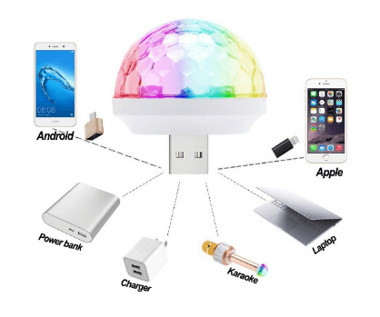 Disco Ball USB Stage Light - Party Projector. - Home2luxury 