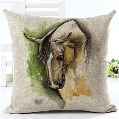 Horse pattern pillow pillowcase - Home2luxury 