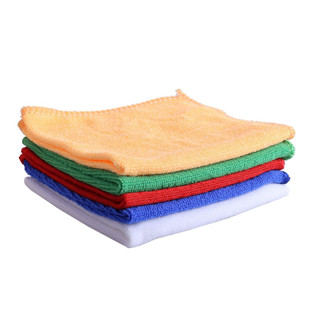 50-Pack Microfiber Cleaning Cloths - Assorted Colors. - Home2luxury 