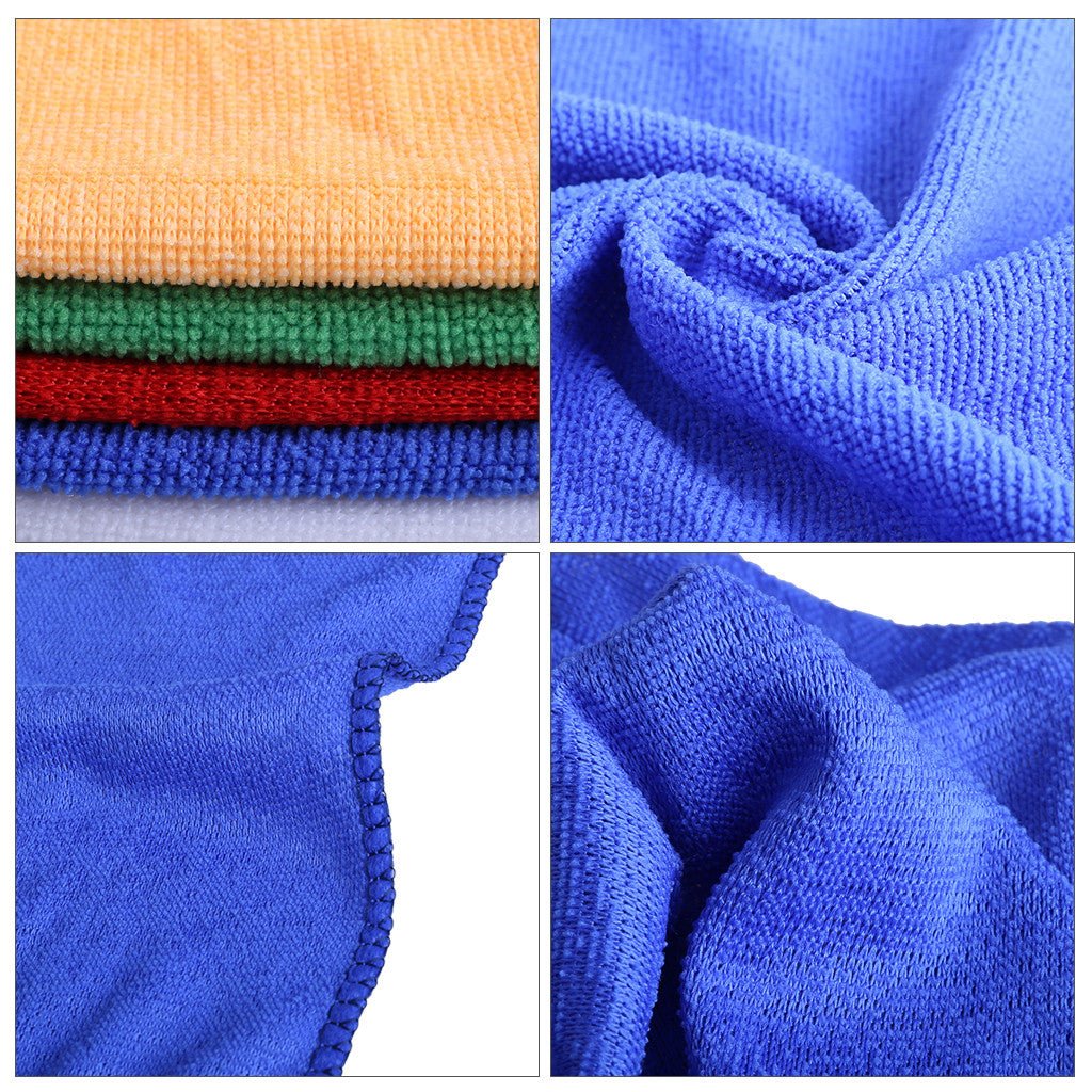 50-Pack Microfiber Cleaning Cloths - Assorted Colors. - Home2luxury 