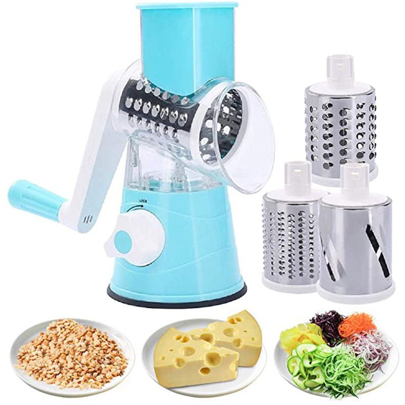 Vertical Vegetable Slicer - Rotary Grater & Cutter. - Home2luxury 